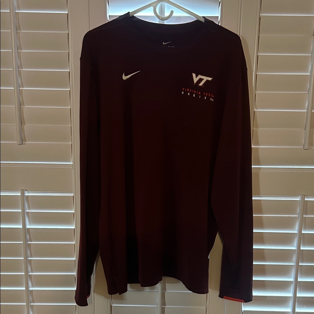 Virginia Tech Nike Men's Burgundy Long Sleeve Sweatshirt